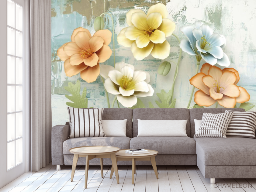 Фотообои 3д цветы объемные - 3