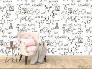 Фотообои Паттерн для кабинета химии - 4