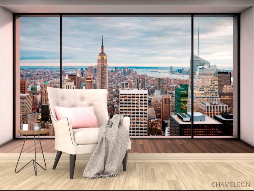 Фотообои Вид с окна в вечерний мегаполис - 4