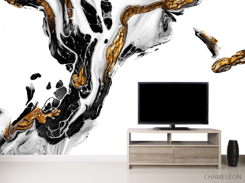 Фотообои Золотой Fluid art - 2