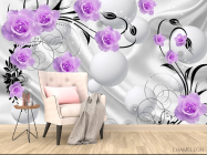 Фотообои розы, 3д фон - 4