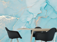 Фотошпалери Бірюзовий флюїд золото - 1