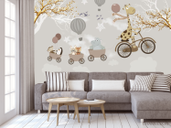 Фотообои Лисички на воздушных шариках - 3