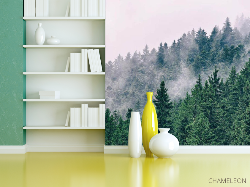 Фотошпалери ліс в тумані - 3