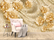 Фотообои цветы с жемчужинами - 4