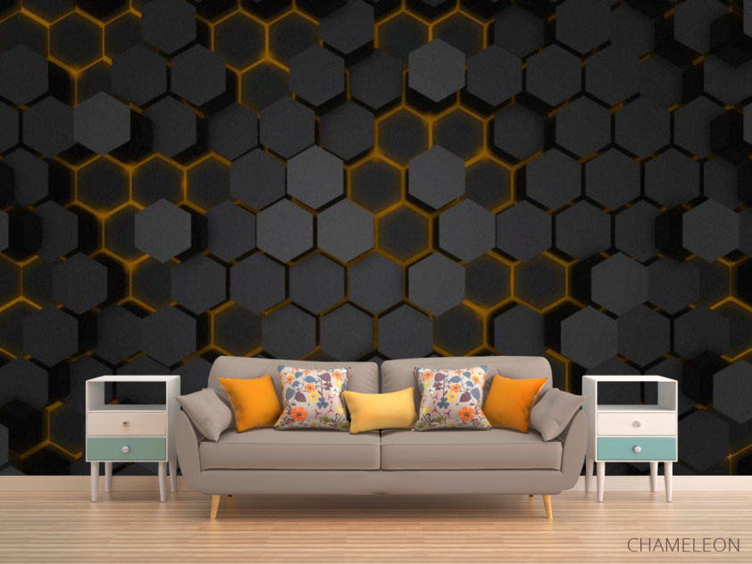 Фотообои Шестиугольники 3д - 1