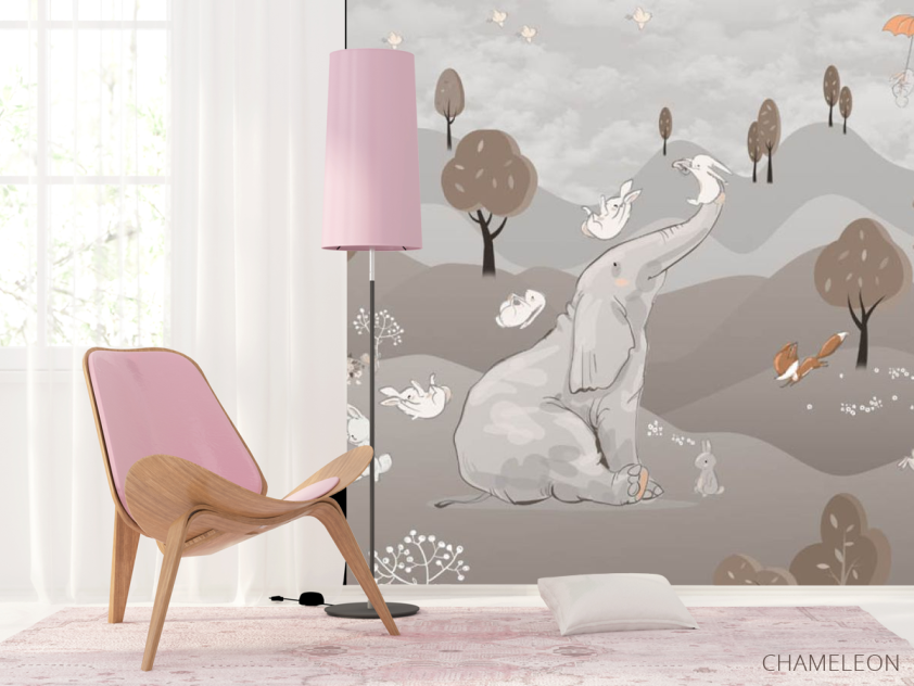 Фотошпалери Слон на галявинці - 4