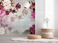 Фотошпалери Вінтажні бордові півонії - 2