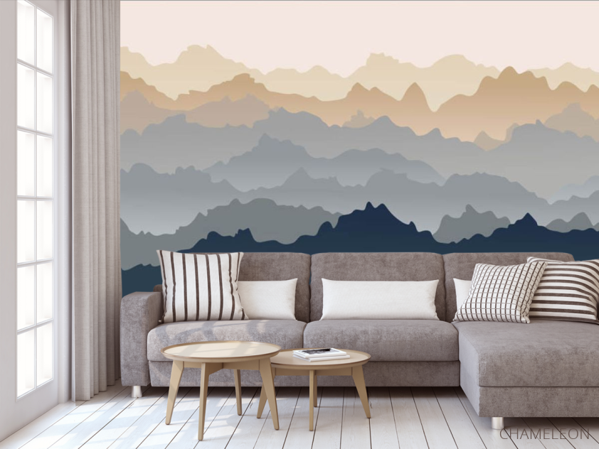 Фотообои Горы абстрактные 3д эффект - 3