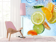 Фотошпалери цитрусові у воді - 4