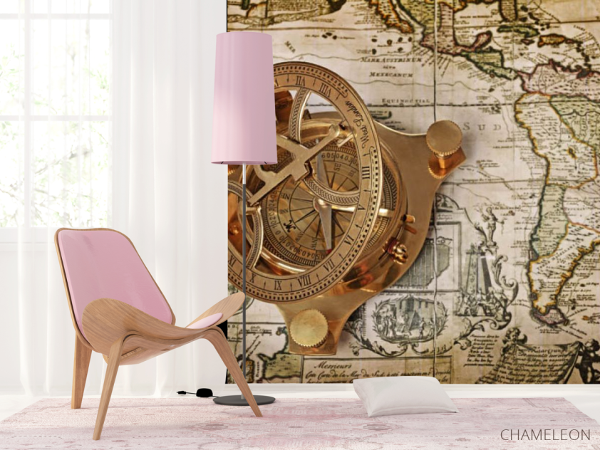 Фотошпалери карта і компас - 4