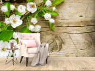 Фотообои Ландыши на лавке - 4