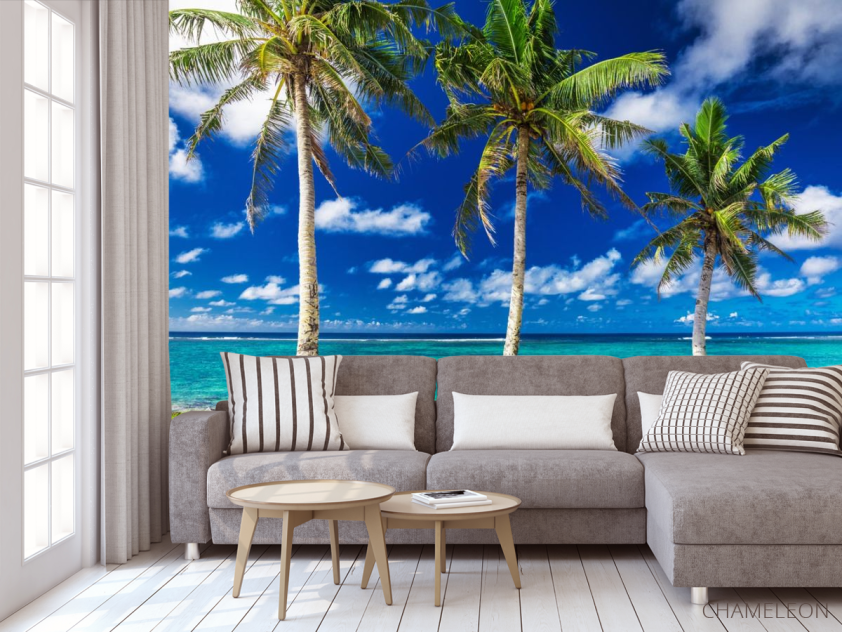 Фотообои Три пальмы у моря - 3