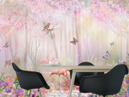 Фотошпалери Фламінго в лісі сказачном - 1