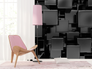 Фотошпалери Фотошпалери Чорні лакові куби - 4