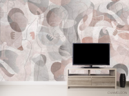 Фотообои Геометрические силуэты красные - 2