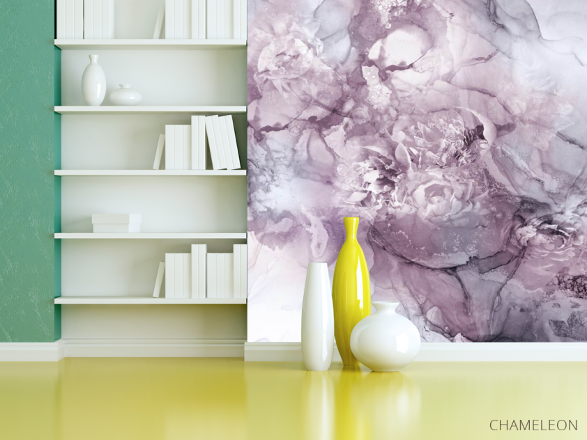 Фотошпалери Фіолетовий Fluid art - 3