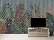 Фотообои 3д тропические листья - 2