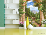 Фотошпалери Фонтан, арка, сад - 3