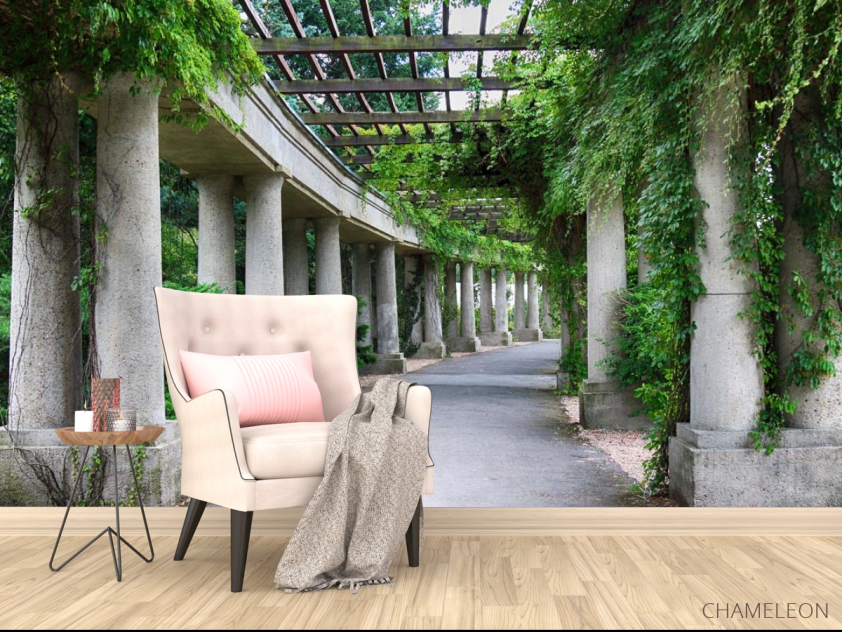 Фотообои Коридор из бетонных столбов - 4