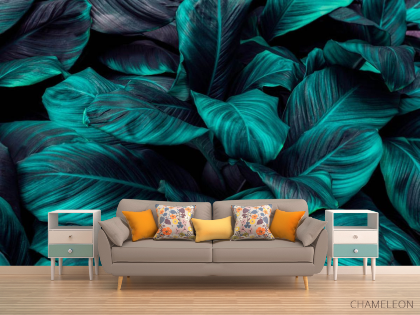 Фотообои Темно-зелёные листья - 1