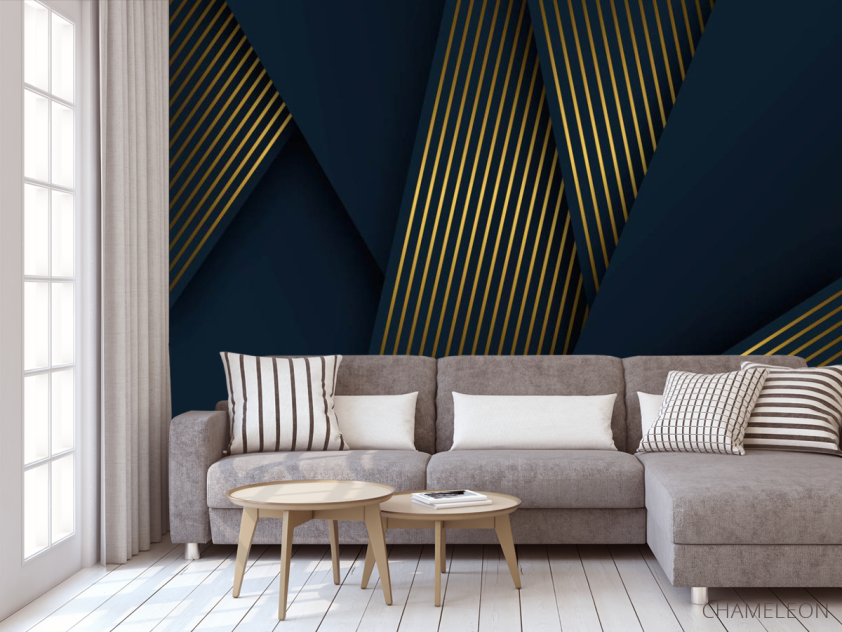 Фотообои золотые линии - 3