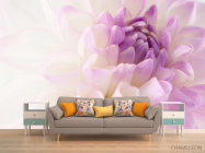 Фотообои бело-сиреневый цветок - 1