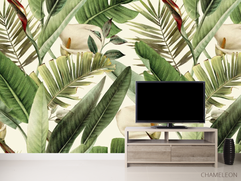 Фотообои Тропические листья и каллы - 2