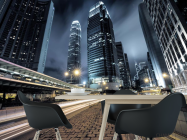 Фотошпалери вечірнє місто перспектива - 1