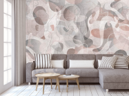 Фотообои Геометрические силуэты красные - 3