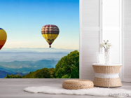 Фотошпалери шість повітряних куль в горах - 2