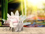 Фотообои белая водяная лилия - 4