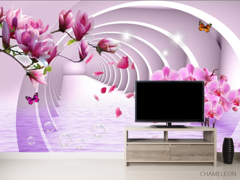 Фотообои Тоннель и орхидеи 3d - 2