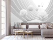 Фотообои Шары 3д в тонелле - 3