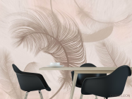 Фотошпалери коричневі пір'я - 1