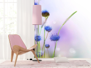 Фотошпалери Степові блакитні квіти - 4