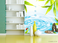 Фотошпалери крапля в воду і метелик - 3