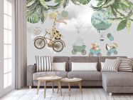 Фотообои животные на воздушных шариках - 3