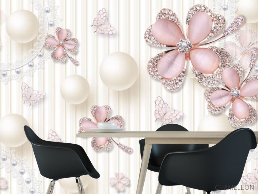 Фотошпалери рожеві брошки - 1