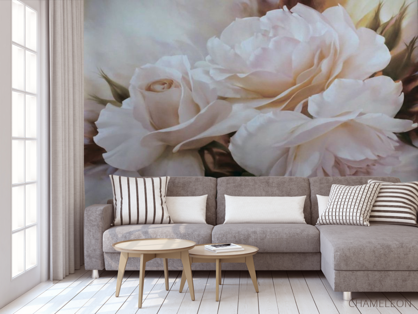 Фотообои Белая роза - 3