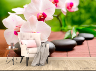 Фотообои Орхидеи бело-малиновые - 4