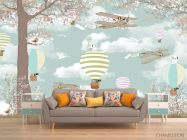 Фотообои воздушные шары с животными - 1