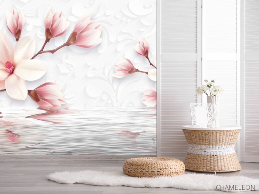 Фотошпалери 3d магнолія - 2