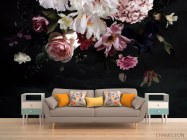 Фотообои Цветы на чорном фоне - 1