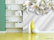 Фотошпалери Лілії на тлі атласу - 3