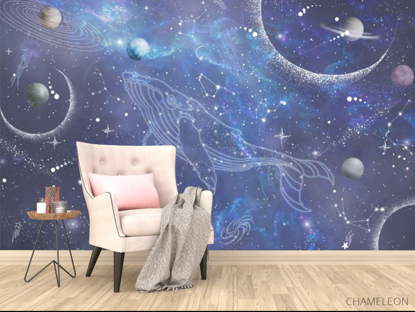 Фотообои Кит и звёдное небо - 4