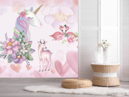 Фотошпалери Єдинороги і фламінго - 2