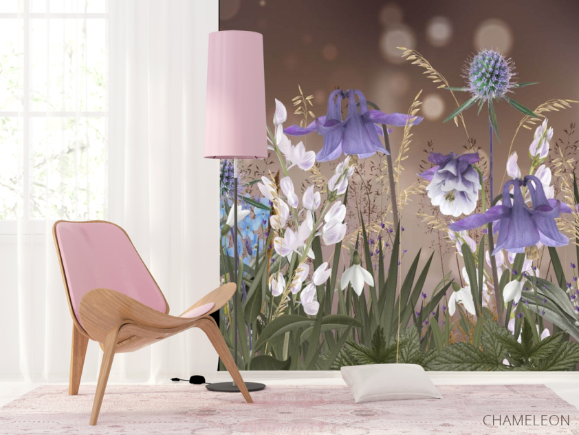 Шпалери Дизайнерські квіти - 4