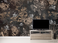 Фотообои Коричневые цветы - 2