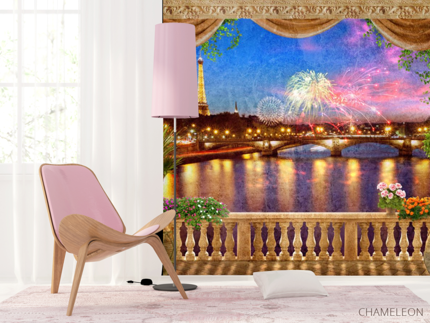 Фотошпалери Фреска вид на Париж - 4